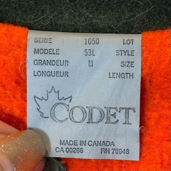 Vintage 90’s Codet Reversible Wool Blend Hunting Jacket Men’s Medium - Picture 7 of 12